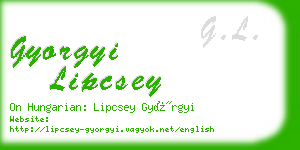 gyorgyi lipcsey business card